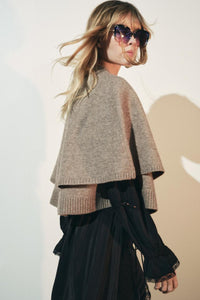 KNIT CAPE JACKET