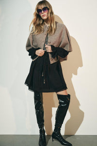KNIT CAPE JACKET