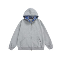 CHEQUERED LINE – ZIP HOODIE
