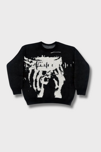 'Telepathy' Graphic Knitted Sweater