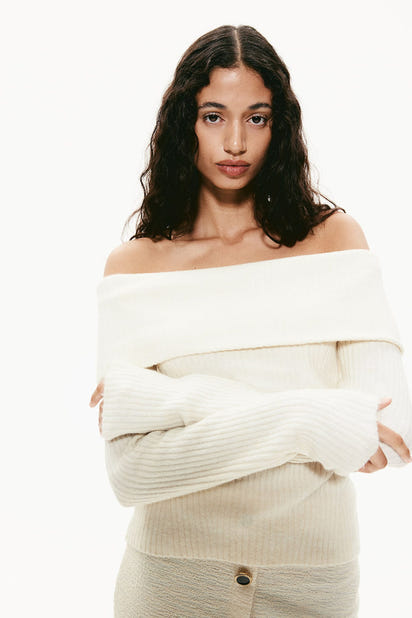 Off-the shoulder sweater