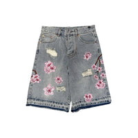 FLMNGO Flower Denim Shorts